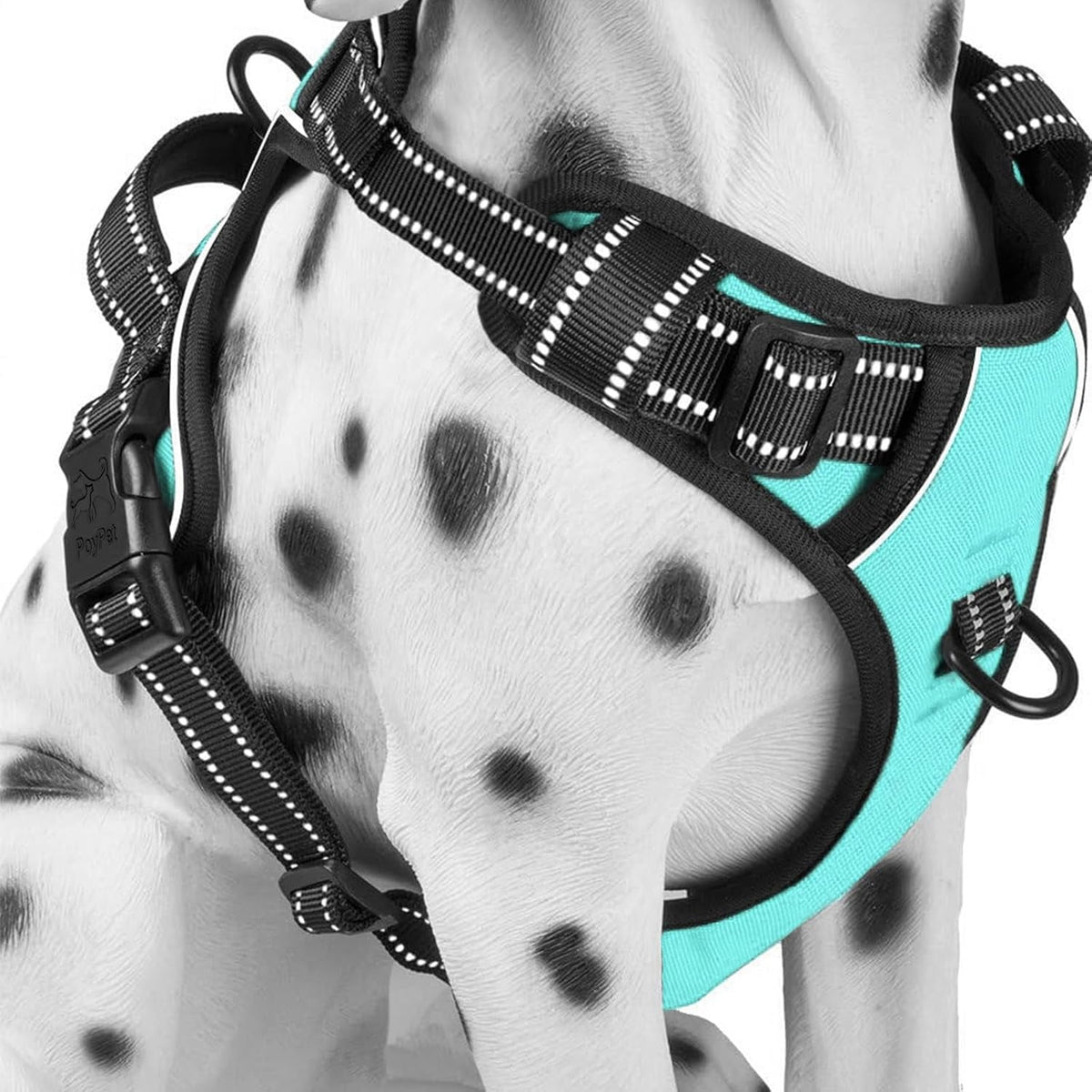 No-pull reflective dog harness