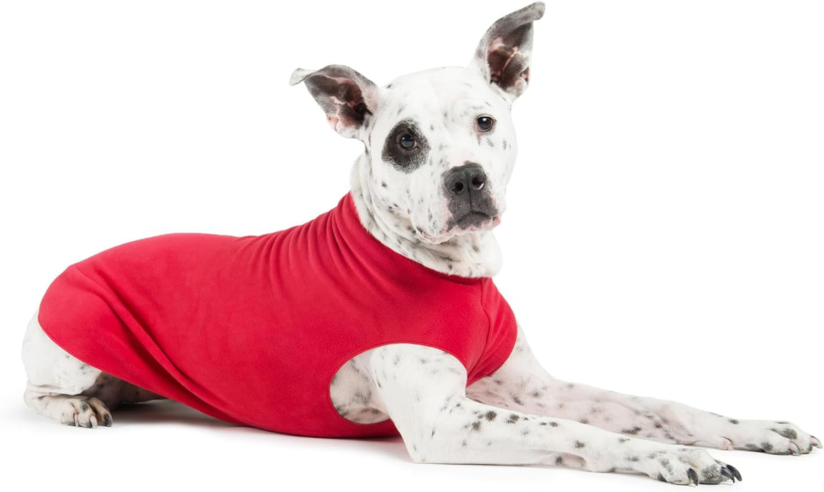 Goldpaw Stretch Fleece Dog Sweater, Red, Size 12