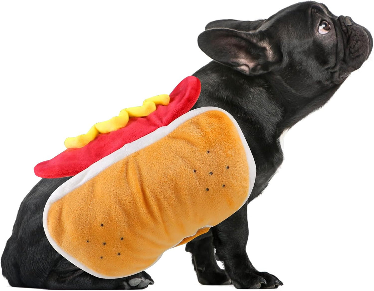 Dog Hot Dog Costume, Dog Halloween Costumes Funny Pet Hot Dog Costume for XS Small Medium Dogs Cats Pets (Large)