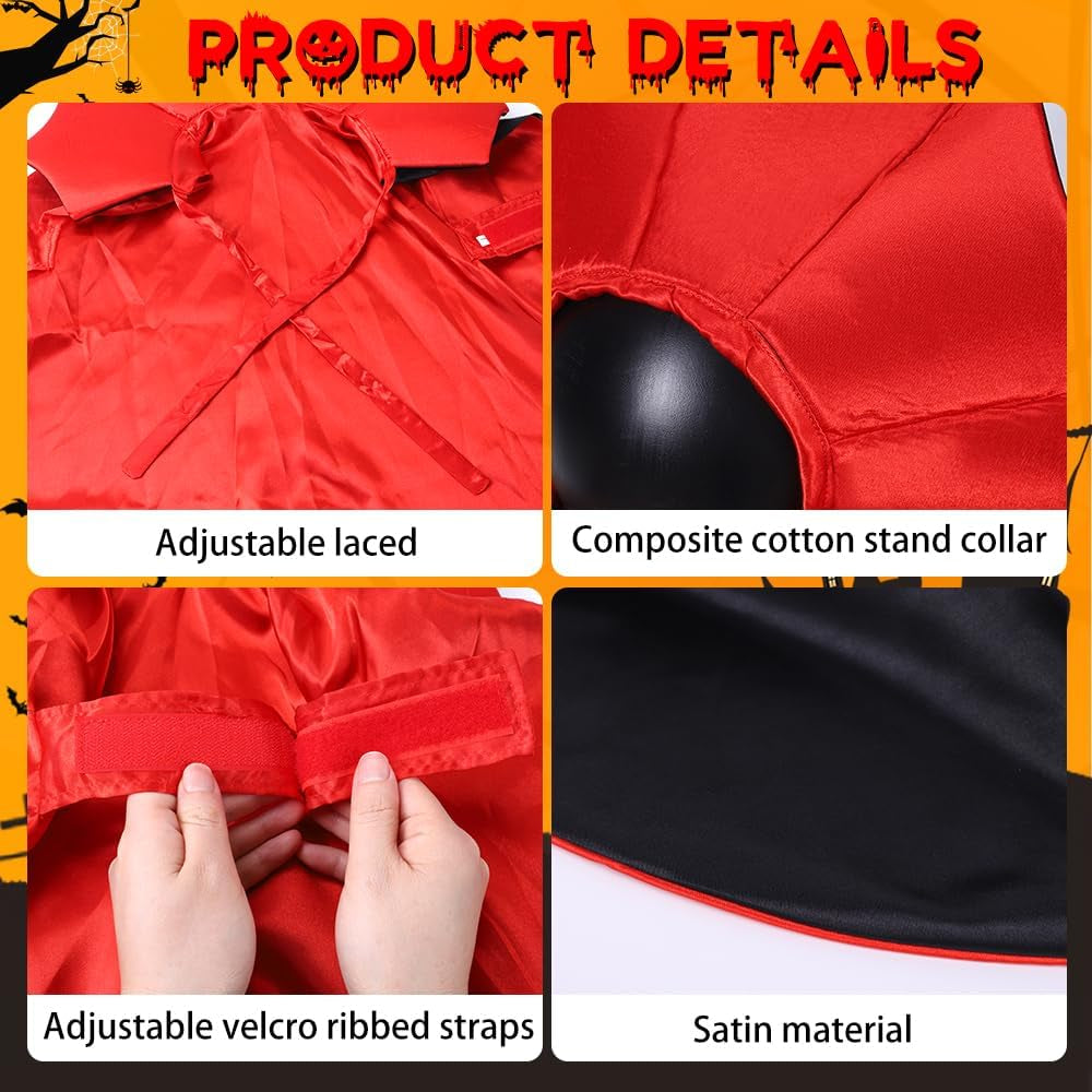 Halloween Dog Cat Costume Vampire Devil Cape for M or L Adjustable Cloak