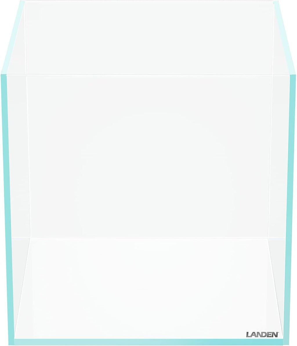 Aquarium Cube 3.7 Gallon Ultra Clear Glass Rimless Fish Tank 25C