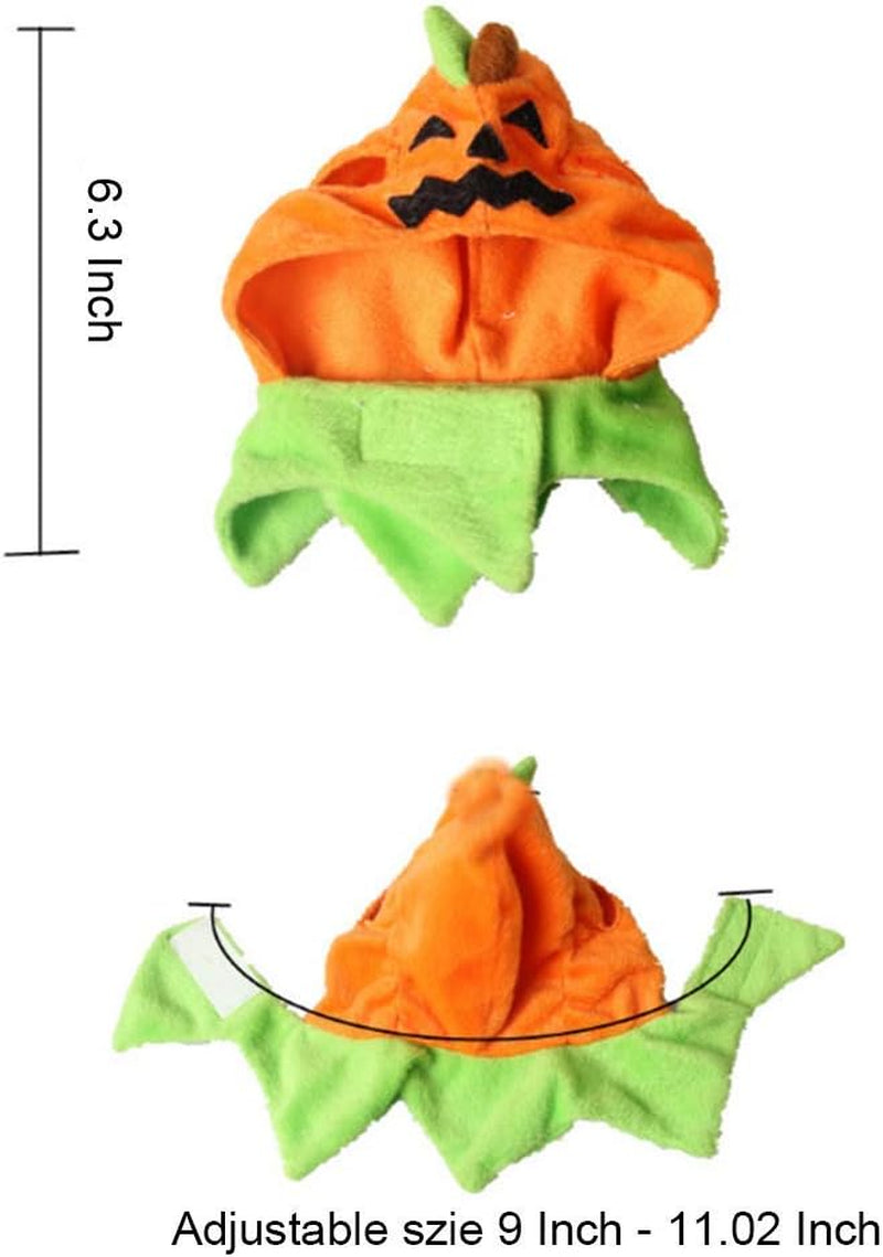 Pet Halloween Costume Cat Pumpkin Hat with Scarf Halloween Cat Outfit Funny Kitten Outfit Small Dog Pumpkin Costume for Cats Dog Orange