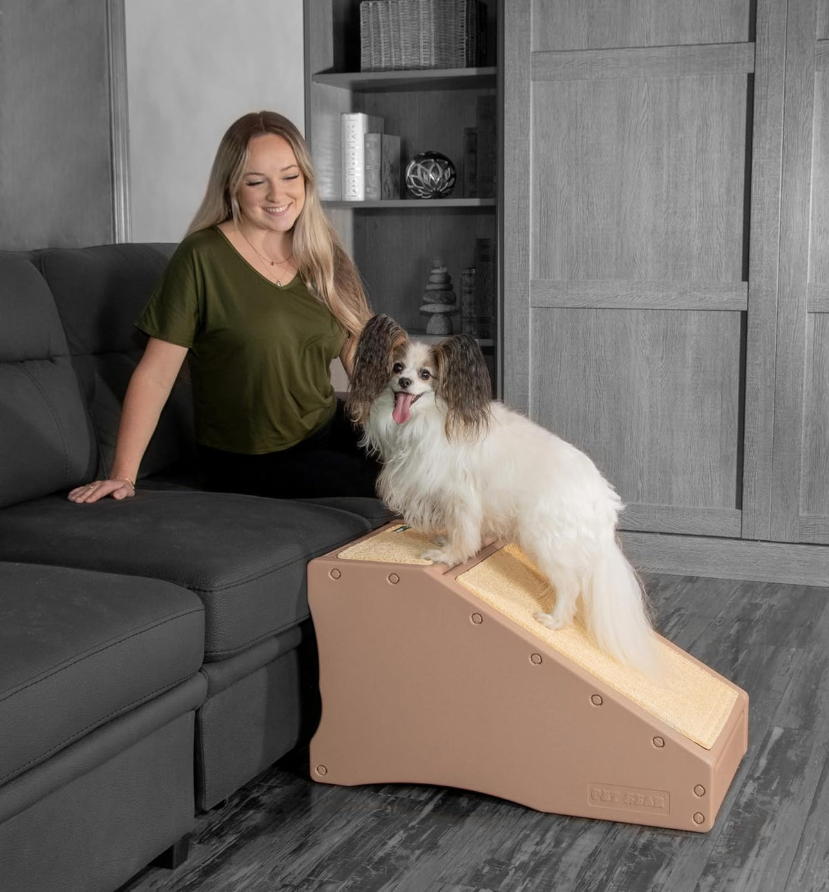 Stramp Stair and Ramp Combination for Dogs/Cats, NEW Tan
