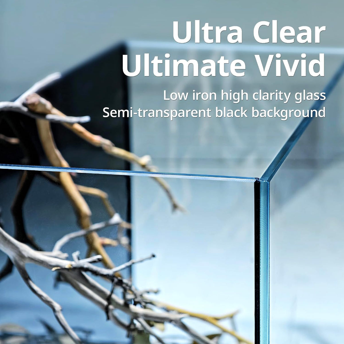 2.5 Gallon Nano Nature Aquarium Kit Betta Fish Tank, Complete, Black