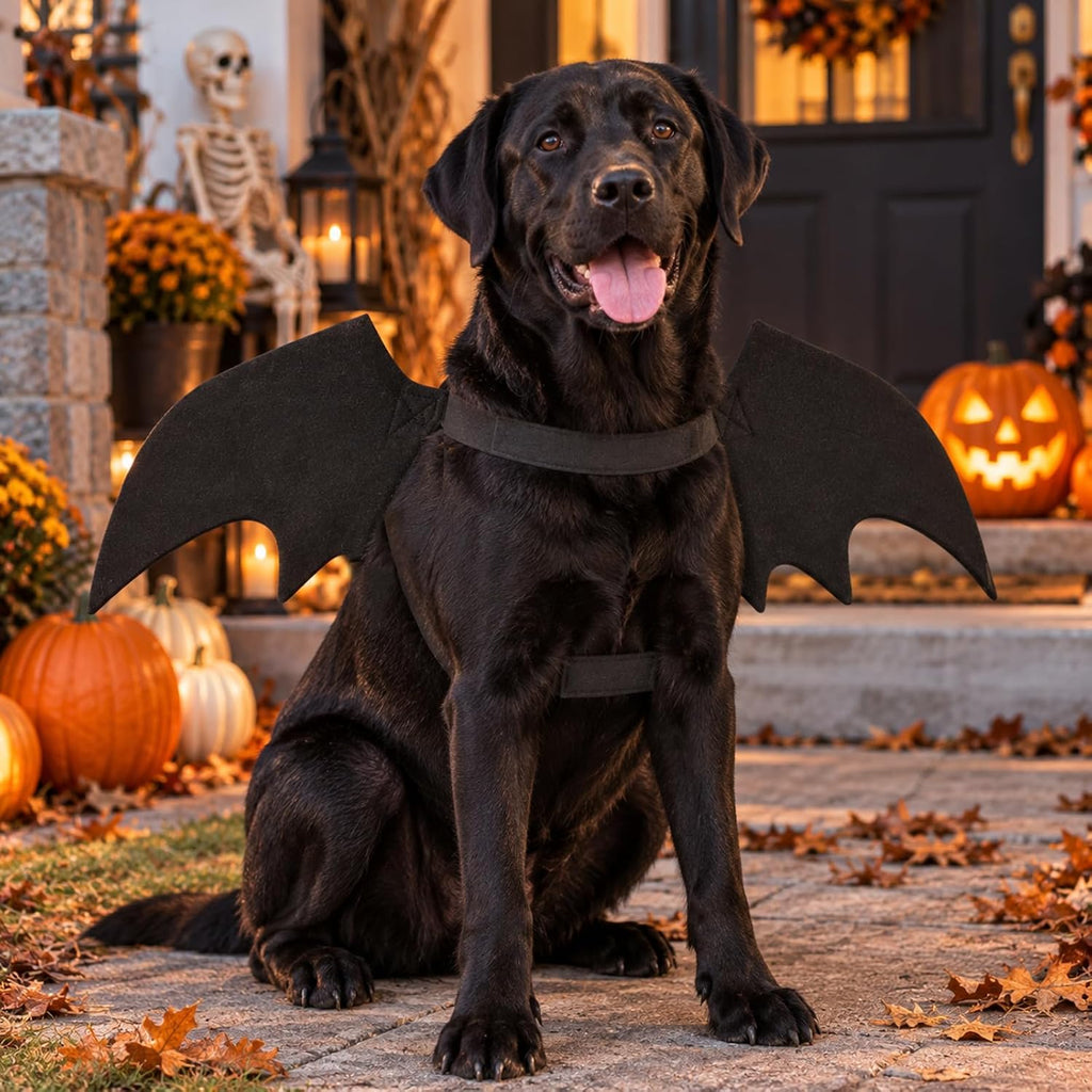 Dog Bat Wings Costume L, Dog Bat Costume for Halloween Cosplay Party