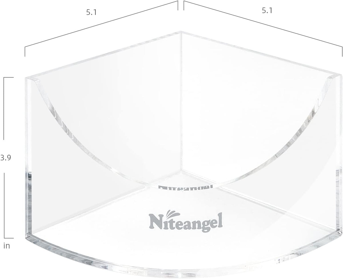 Small Animal Sand-Bath Box - Acrylic Critter'S Sand Bath Shower Room & Digging Sand Container for Hamsters Mice Lemming Gerbils or Other Small Pets (Fan-Shaped, Transparent)