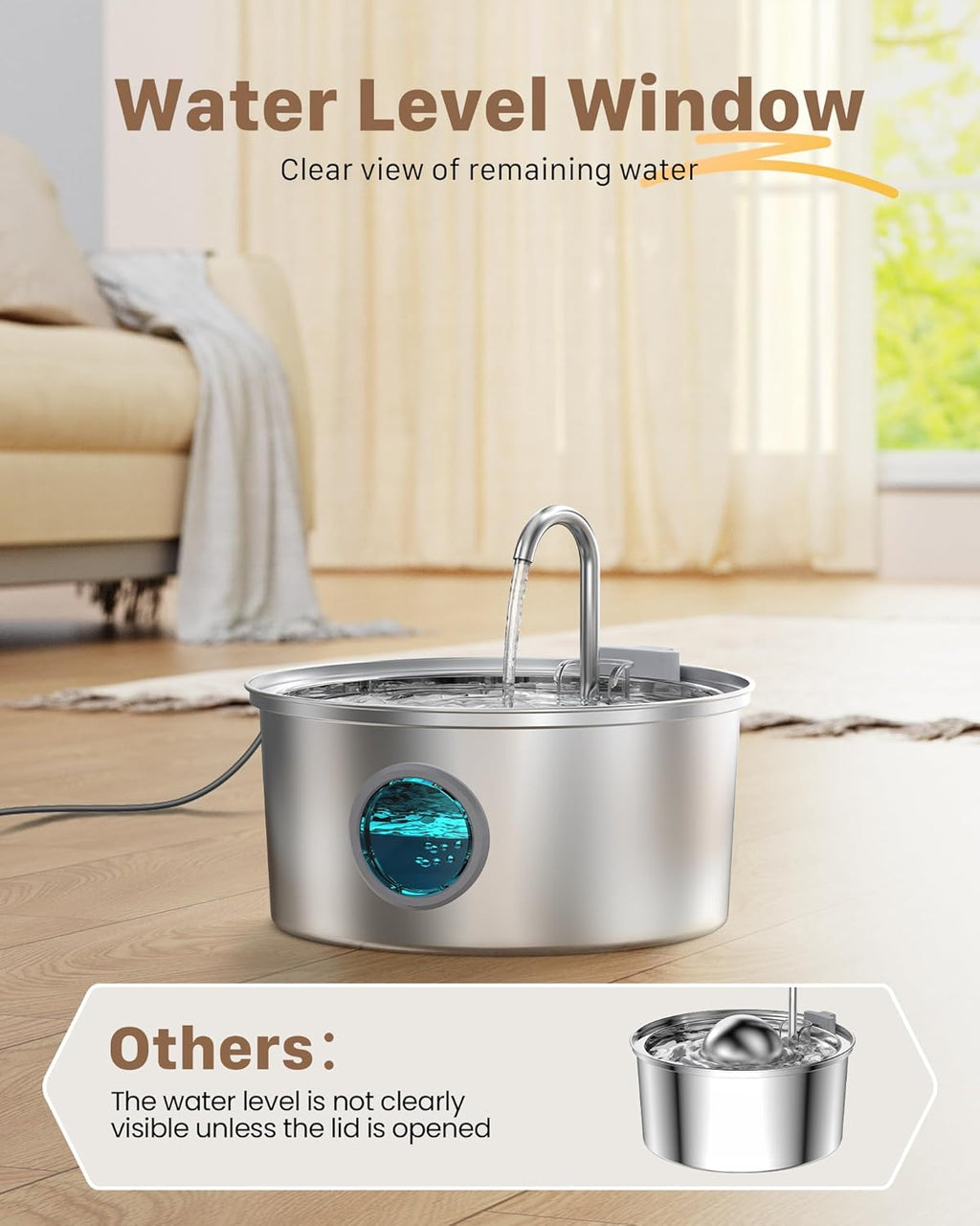 Cat Water Fountain Stainless Steel: Cat Fountain for Drinking