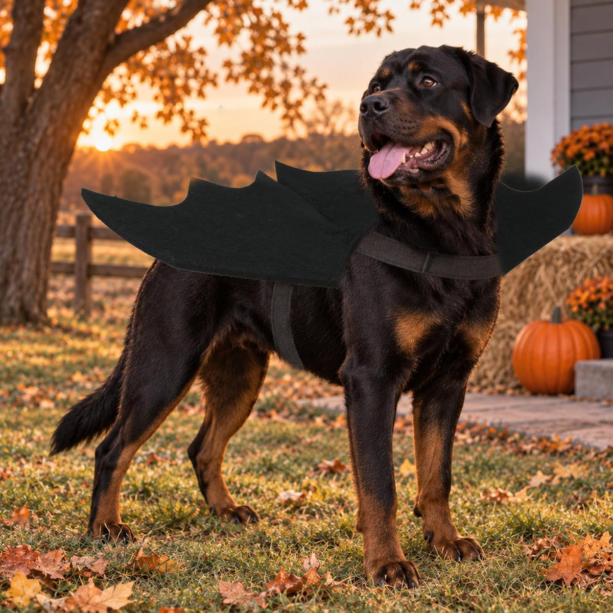 Dog Bat Wings Costume L, Dog Bat Costume for Halloween Cosplay Party