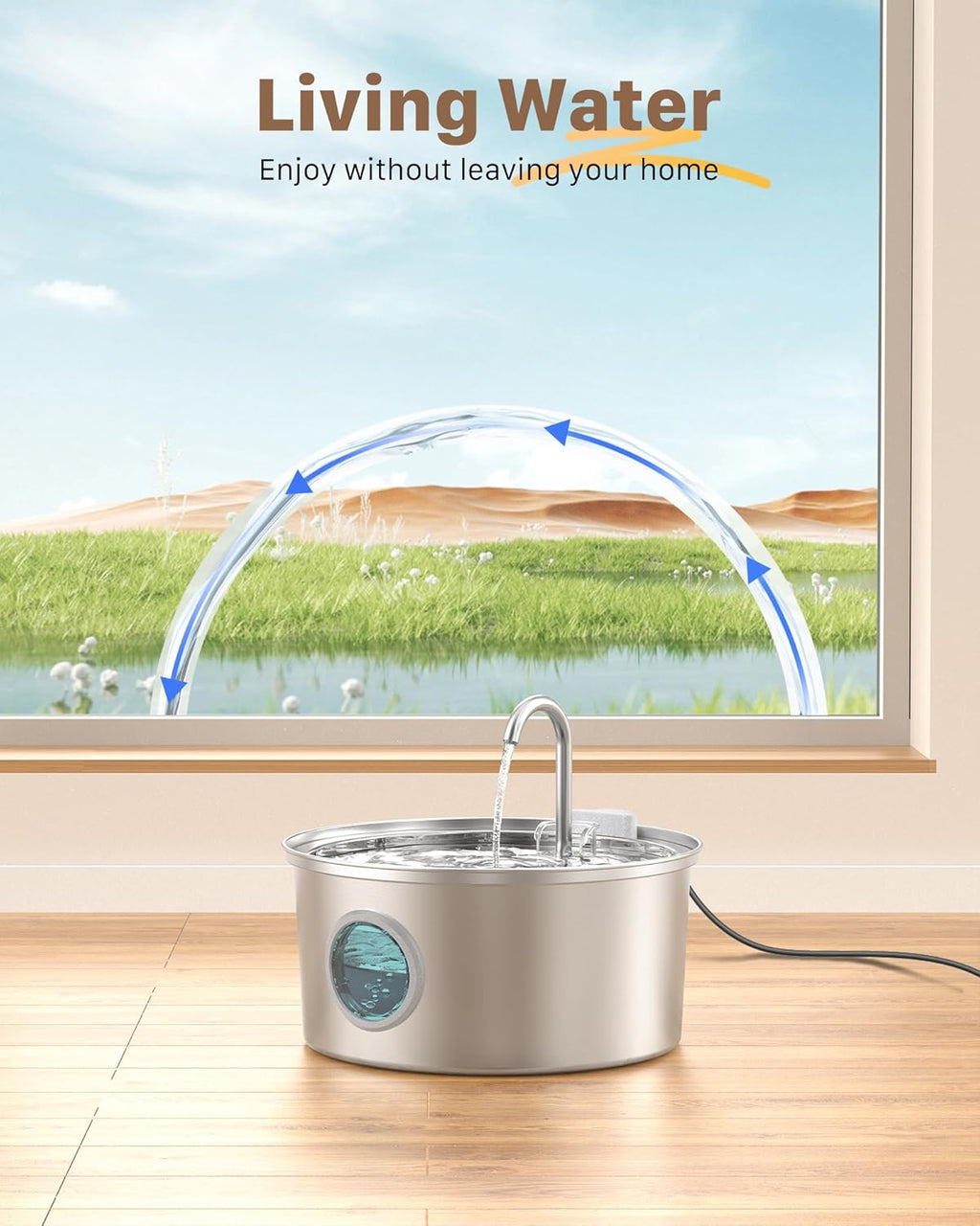 Cat Water Fountain Stainless Steel: Cat Fountain for Drinking