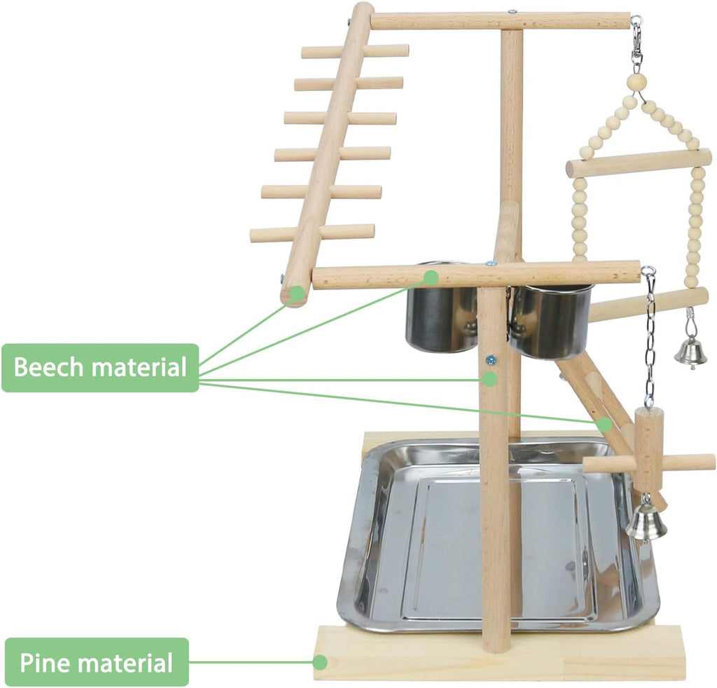 Parrot Playstand Bird Playground Wood Perch Stand