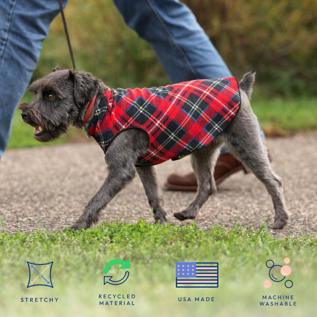 Goldpaw Stretch Fleece Dog Sweater, Red, Size 12
