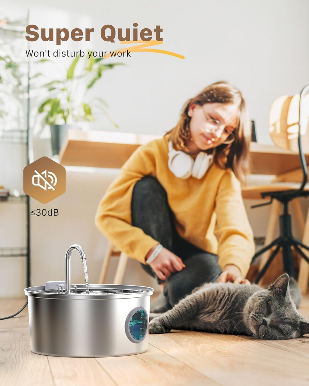 Cat Water Fountain Stainless Steel: Cat Fountain for Drinking